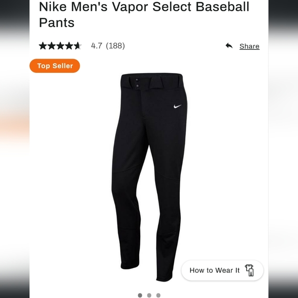 Nike Men's Vapor Select Baseball Pants Size Large and extra large - Picture 7 of 9